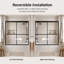 Porte de baignoire coulissante double sans cadre 59 po x H 56 po avec verre transparent-98154817