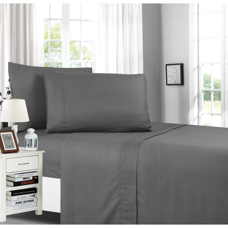 Microfiber Sheet Set, Queen, Grey