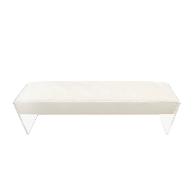 Tribecca Upholstered Bench, White