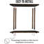 Table de bout rectangulaire étroite en bois de pin massif, table de chevet Skinny, petite table de bout (châtaignier, moyen)