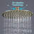 12" Stainless Steel Rainfall  Angle Adjustable Shower Head 1.8GPM with Self-Cleaning-61831022