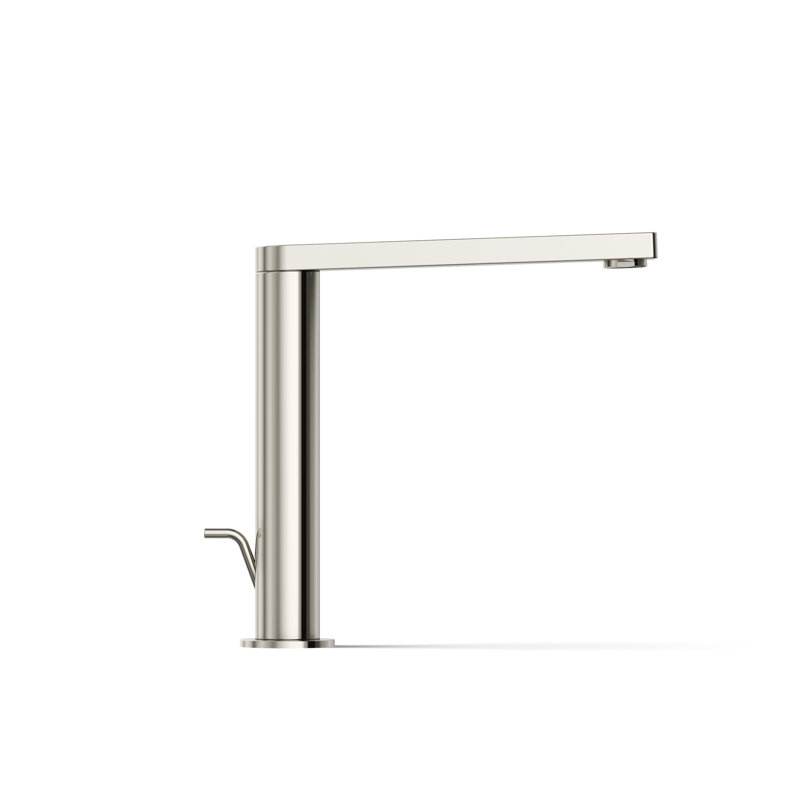 Composed Single Hole Bathroom Faucet with Drain Assembly, Vibrant Polished Nickel
