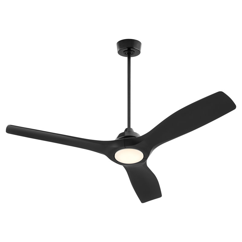 Kesslyn 52'' Ceiling Fan with LED Lights, Black