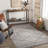 Anfaniola Geometric Machine Woven Area Rug in Gray/Black-1315992722