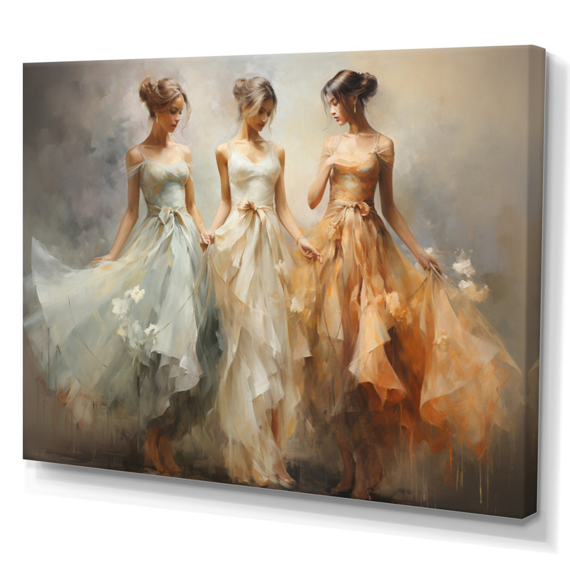 «Dance Ethereal Grace II - Dance», art mural, H 16 po x l 32 po x P 1 po, Toile tendue