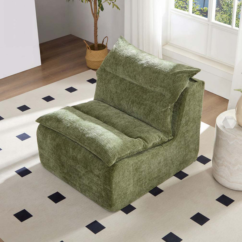 Fauteuil d'appoint sans accents Accent, Polyester vert