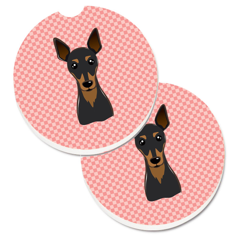 Sous-verre Retriever, Rose, Pinscher nain