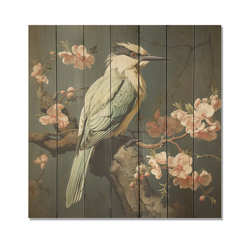 «Hummingbird Jade Journey II - Colibri» sur bois, H 36 po x l 36 po