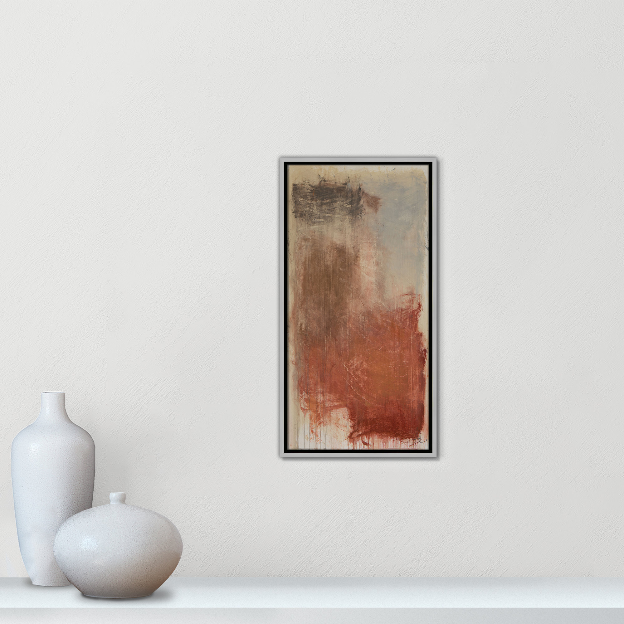 Autumn Over The Rivera Print by , Silver, 25.5" H x 13.5" W