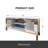 60" Mirrored TV Stand With Crushed Diamond Glass Doors - Modern Media Entertainment Center For Living Room, Adjustable Storage TV Console Table For 65-Inch TV