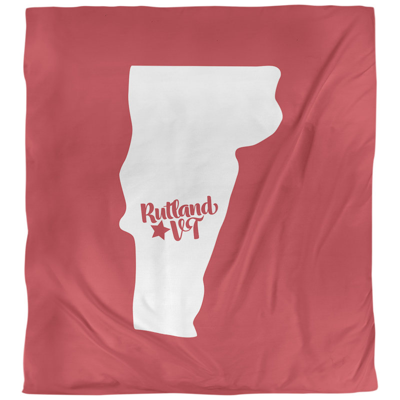 Housse de couette réversible simple rutland vermont, Housse de couette pour grand lit, Rouge, Microfibre