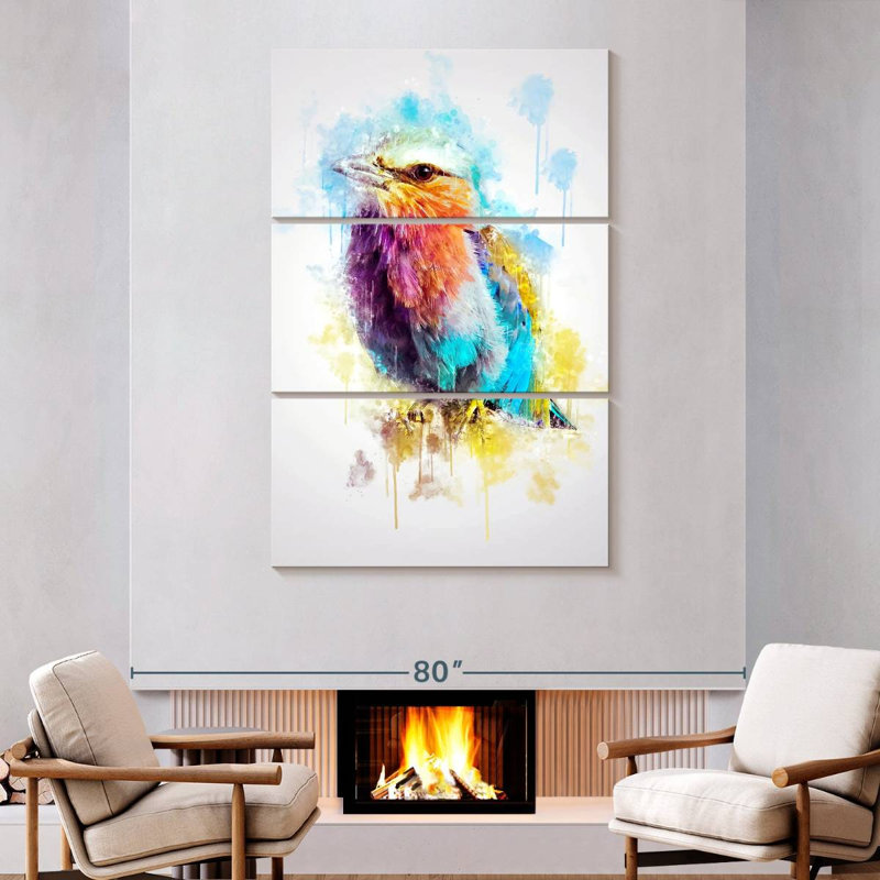 Brampt Lilac Breasted Roller, 74" H x 48" W