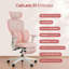 Chaise de bureau ergonomique rose Cablady-1242810631