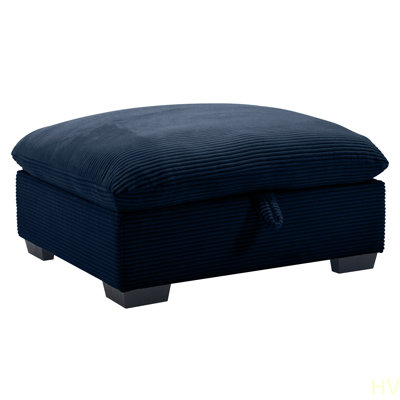 Repose-pieds en tissu velours côtelé Corduroy à combiner avec un canapé 2 places, un canapé 3 places et un canapé 4 places