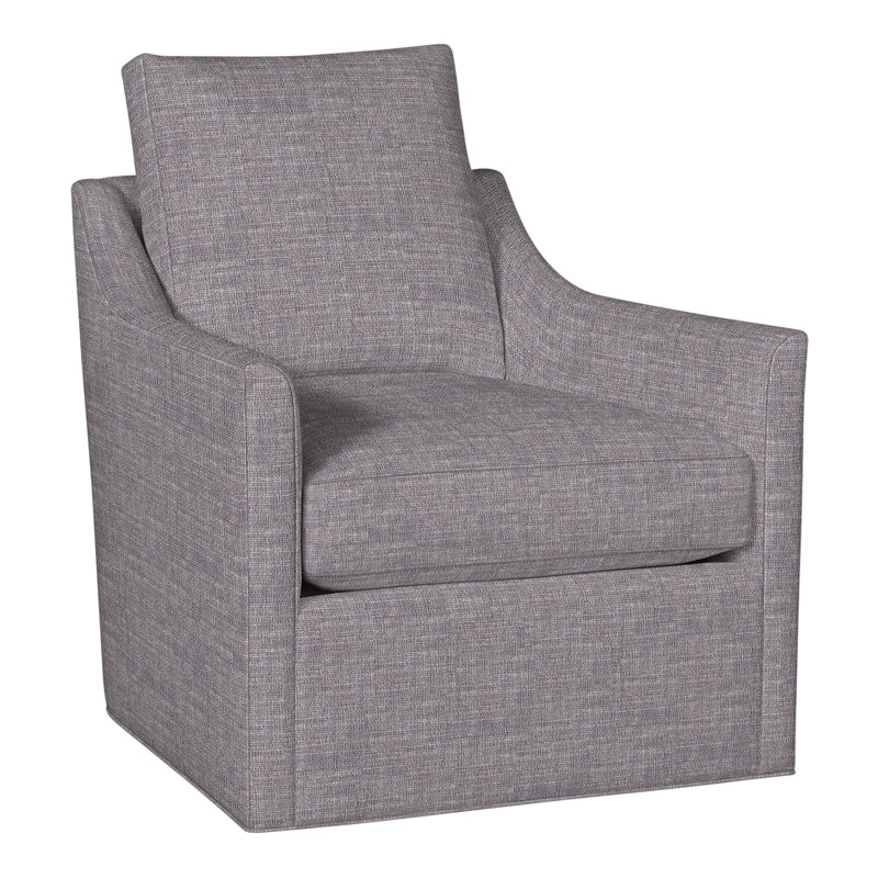 Newlin 30.5" Newlin Barrel Back Swivel Chair, Navada Blue, No