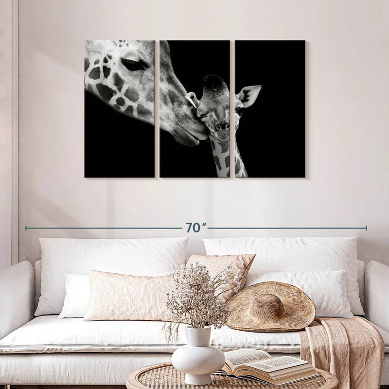 Motherly Giraffe, 28" H x 45" W