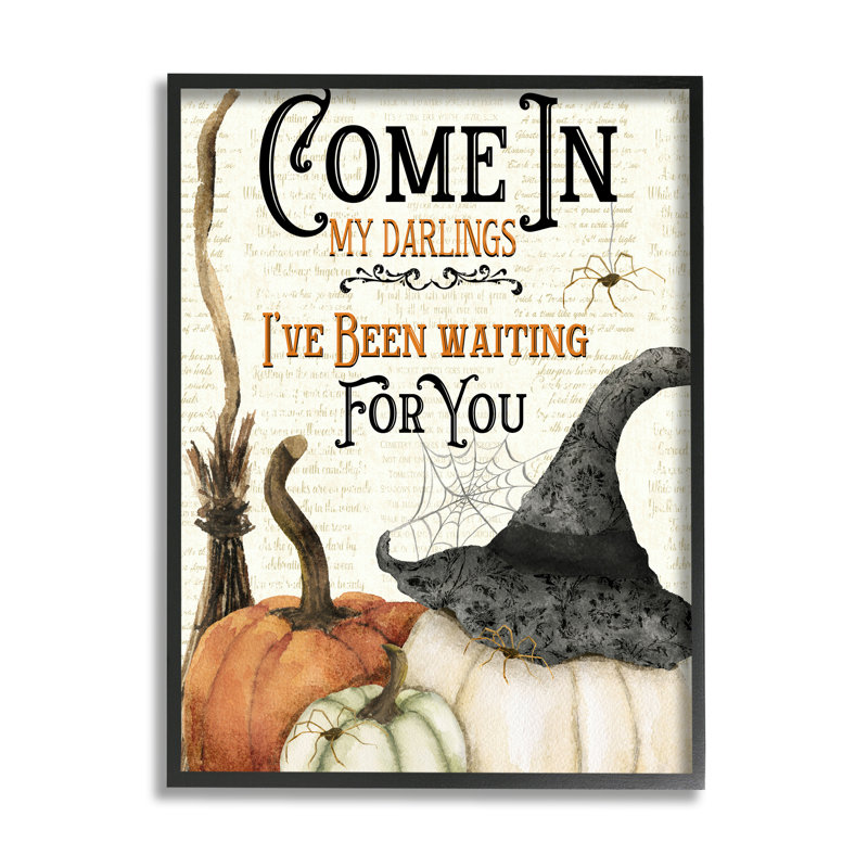 «Ba-817», encadré «Come In Spooky Halloween» par Deane Beesley, Giclée encadrée noir minuit, H 20 po x l 16 po x P 1,5 po