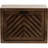Modern Floating Shelf Side Table With Storage Cubby, Natural Wood, Decorative Slatted Wood Floating Nightstand With Pull Down Door For Use As Bathroom Storage