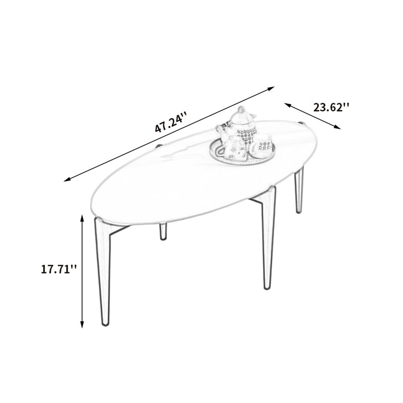 Table basse Rock Plate, Gris
