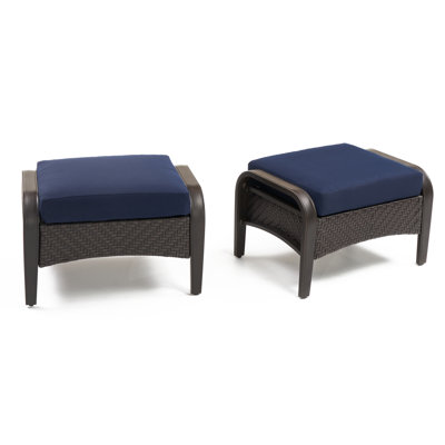 Barcelo Rattan Club Ottoman with Cushion