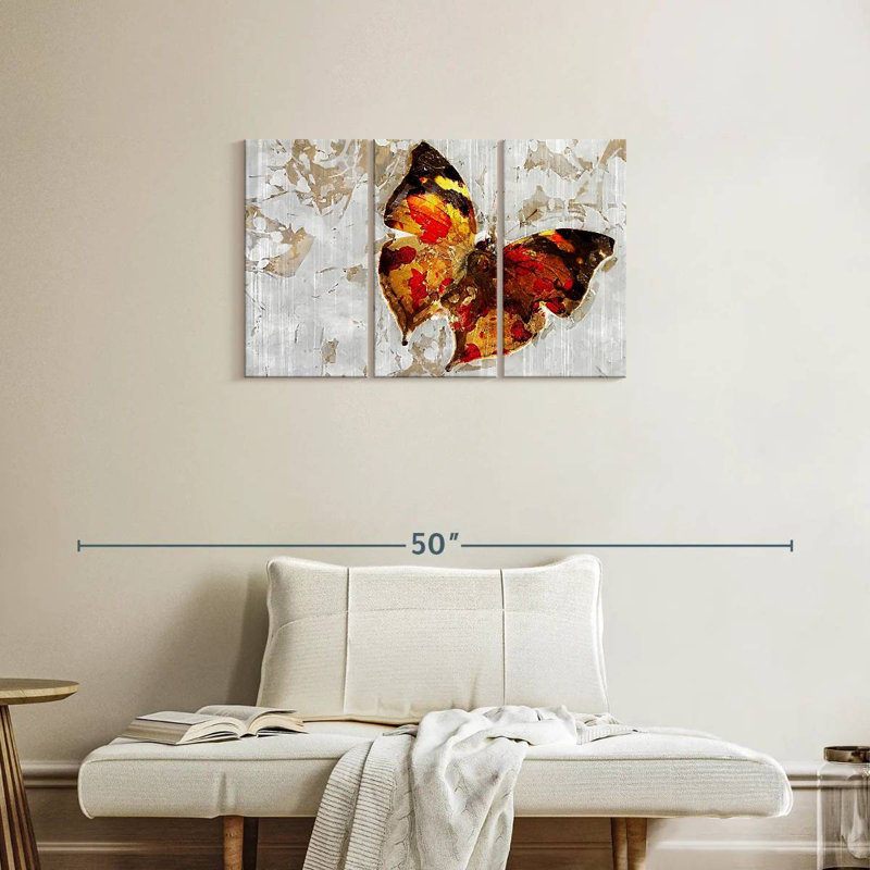 Brampt Grunge Butterfly, 20" H x 33" W