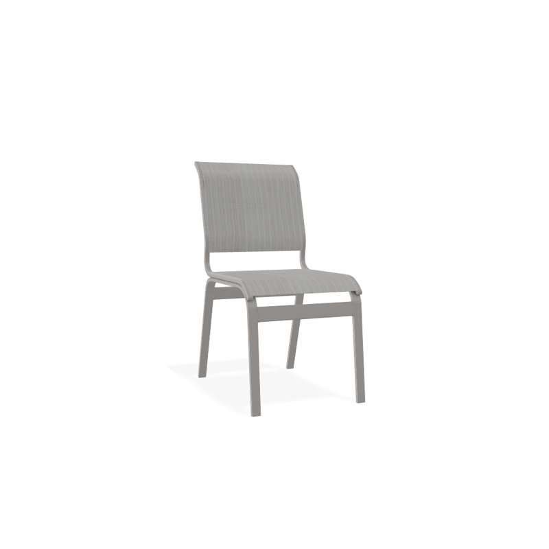 Chaise d'appoint de salle à manger Hiraku, Gris chaleureux texturé, Amalfi