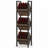 3-Tier Industrial Basket Stand with Angled Baskets
