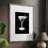 Dressed in Black Martini Framed Print - Solid Wood-1763151925
