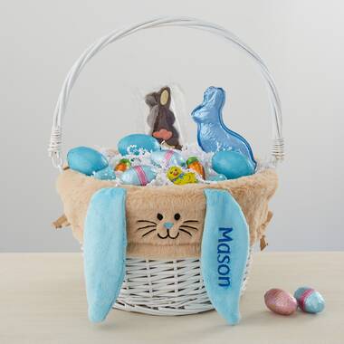 Personalization Mall Police Car Embroidered Plush Easter Fabric Basket &  Reviews