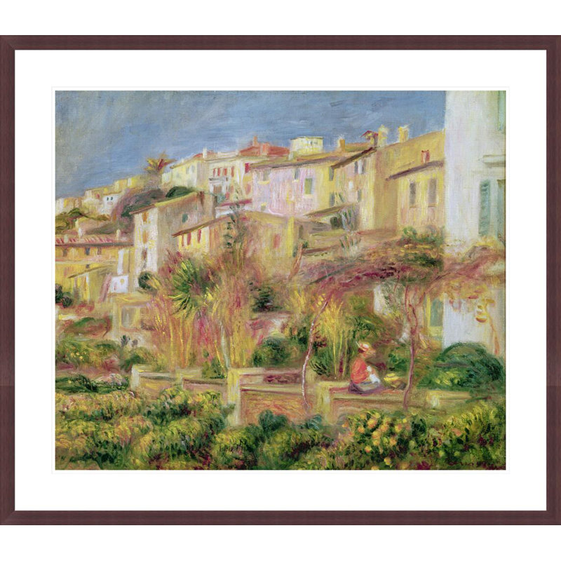 «Terrace in Cagnes» par Pierre-Auguste Renoir, impression giclée encadrée, H 33,5 po x l 38,35 po