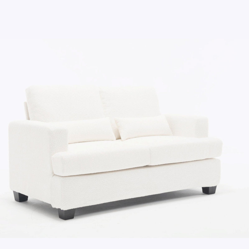 Anurima Upholstered 63'' Loveseat, White