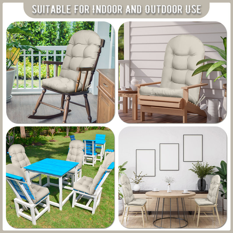 5 Inch Adirondack Chair Cushion(Set Of 4), Beige
