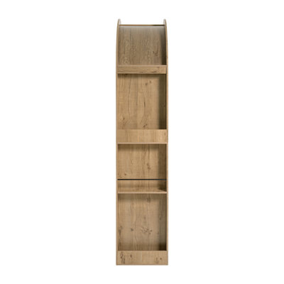 78.74" Tall Arched Bookcase,  Mid Century Modern 4-Tier Arched Storage Bookcase with Open Display Storage Shelf for Dining Room, Living Room,Bedroom