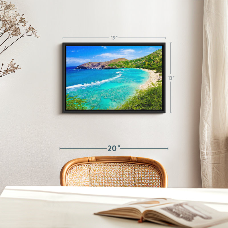 Impression sur toile Snorkel Bay Oahu, H 13 po x l 19 po