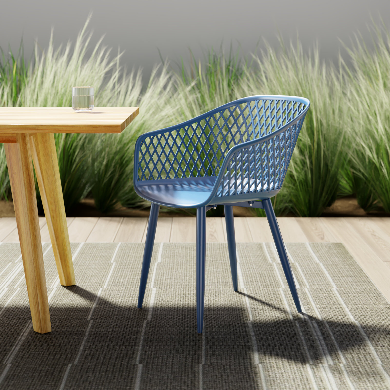 Newark Patio Dining Armchair, Blue