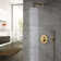 10 Inch Round Wall Mount Shower Faucet System Luxury Rainfall Shower Head with Rough-in Valve
