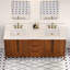 Sequoia 72 In. Double Sink Whitebrook Quartz Countertop Bath Vanity in Mango Wood With Chrome Faucet-469412031-444738822