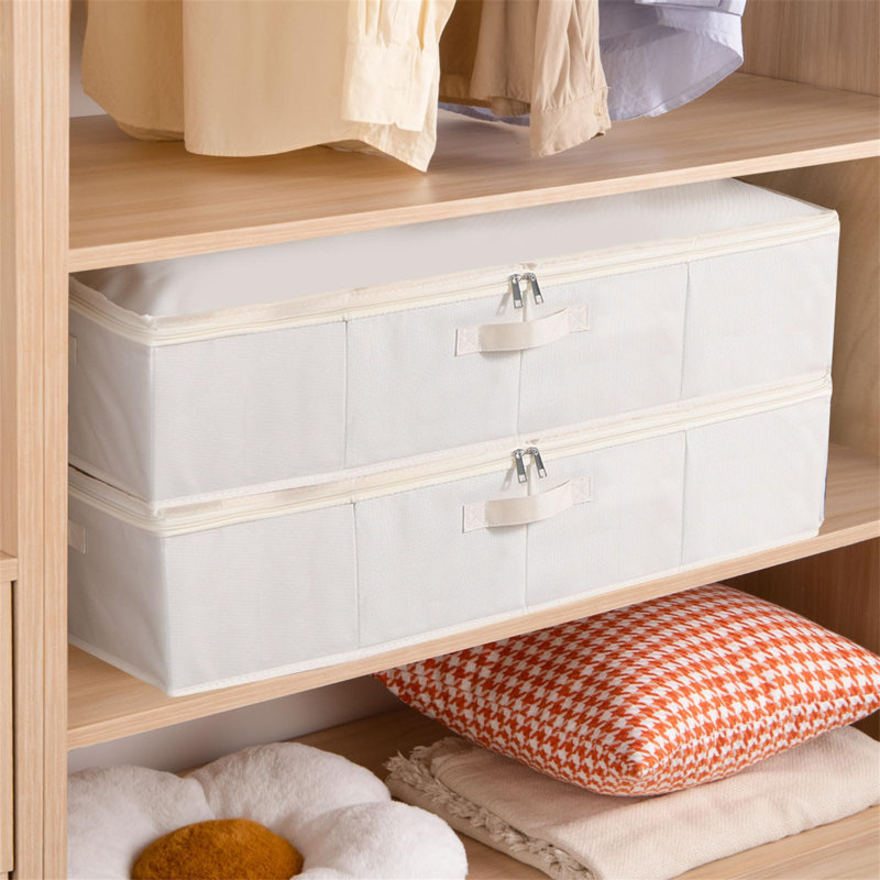 Ebern Designs Fabric Underbed Storage, Beige