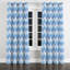Rideaux obscurcissant Boho - Rideau à œillets à chevrons bleu et blanc Boho - 1 panneau-702930572-702930574