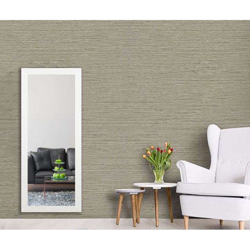 Geyer Flat Mirror, 59.5" H x 20.5" W, Satin White