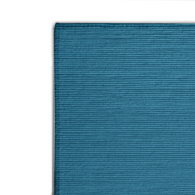 Tapis bleu uni d'intérieur et d'extérieur, Rectangulaire 2 pi x 3 pi
