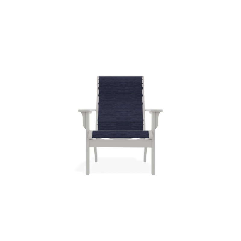 Adirondack MGP Polymer Outdoor Lounge Chair, Snow, Collect Indigo