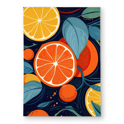 Floating Citrus - Minimalist Bedroom Outdoor Area Rug | Home Decor
