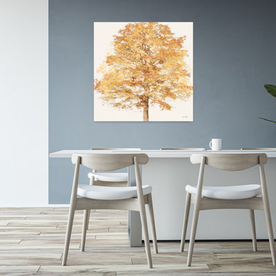Contemporary Golden Foliage With Tree Gold Leaves Art