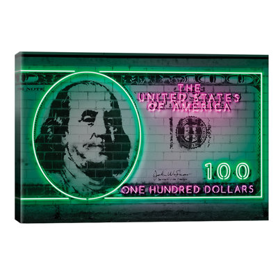 100 Dollars by Octavian Mielu - Wrapped Canvas Print