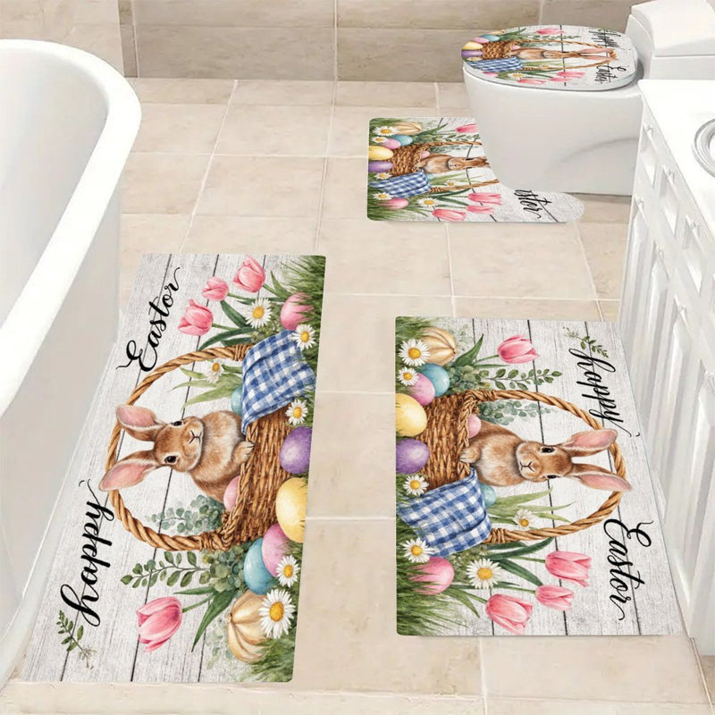 Ensemble de tapis de bain Happy Christmas