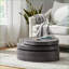 Table basse moderne rotative noire Sonoma pour le salon, peu encombrante