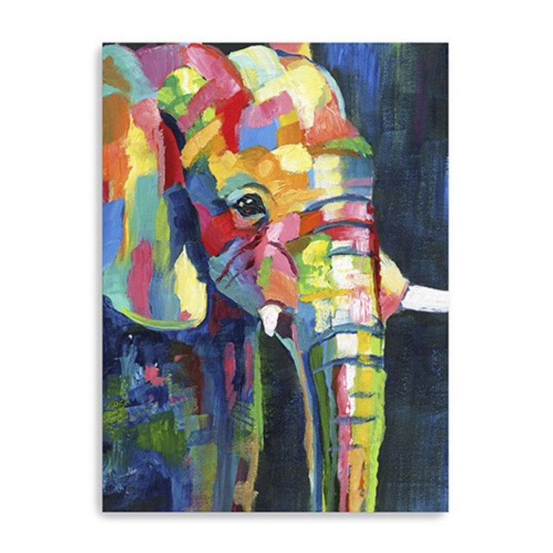 Éléphant vif, impression murale sans cadre