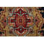 Tapis oriental géométrique Heriz Serapi noué à la main 3 x 6