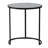 2-Piece Rounded Metal Nesting Tables – Transitional Side Tables, Black/Iron Frame with Blue & White Speckled Tops, Small Space Storage Set